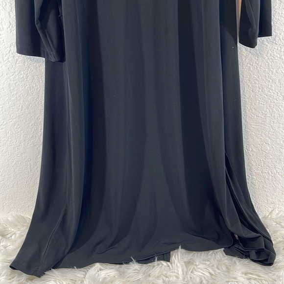 OLD NAVY V-Neck Waist-Defined Midi Wrap Dress Black Size XL NEW - Picture 6 of 9